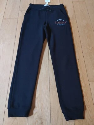 Tommy Hilfiger Girls Black Viscose Blended Sweat Pants Trousers Size 152cm NEW - Image 1 of 4