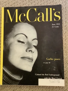 McCall's Magazine June 1951 Greta Garbo Hollywoods 10 Most Beautiful Women - Picture 1 of 5