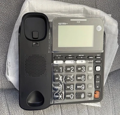 AT&T CD4930 Corded BLACK Phone Digital Answering System Caller ID BIG NUMBERS - Image 1 of 4