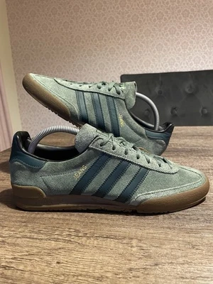 Adidas Jeans Green Trainers Sneakers Size UK 8  - Image 1 of 4