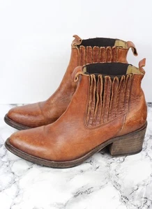 Botines vaqueros occidentales de cuero marrón tostado ALL SAINTS, talla UK 6.5 / EU 39.5 - Imagen 1 de 11
