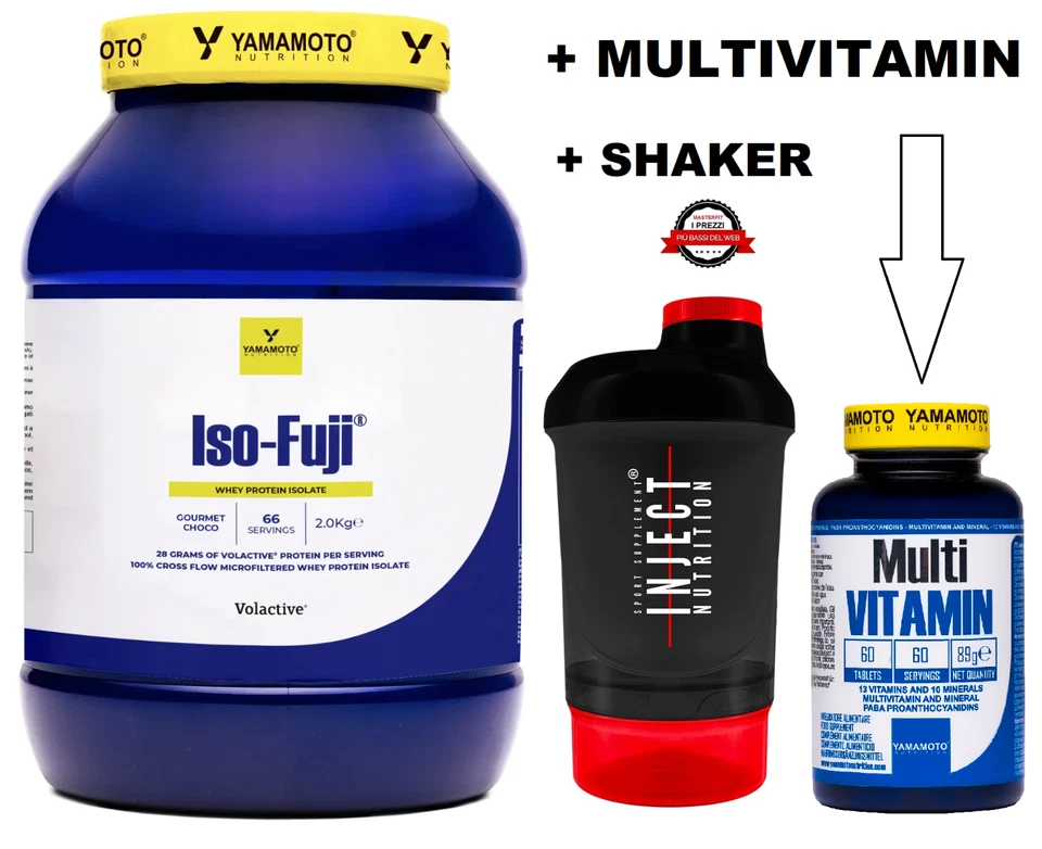 ISO FUJI Volactive® PROTEINE ISOLATE 2 KG WHEY 2000 gr YAMAMOTO + MULTIVITAMIN - Image 1 of 1