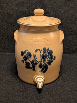 Vasija de bebidas de arte popular Pfaltzgraff de colección con tapa patrón de pájaro nombre estampado EE. UU. Foto 1 de 4