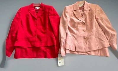 Falda y Blazer De Colección LIZ CLAIBORNE 2 Piezas Talla 14 Elegante Rosa y Rojo  Foto 1 de 4