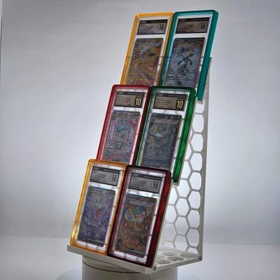 FLAUNT 3-Tier Graded Card Display Tower Stand XL w/ Magnetic Expansion PSA,CGC (2-Pack)