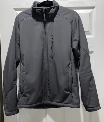 Kirkland Signature Jacket Mens Large Gray Full Zip Softshell Water Resistant - Image 1 of 4