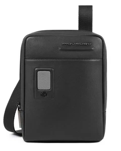 Borsello Piquadro Akron Borsa Tracolla Uomo Pelle Nero - Picture 1 of 4