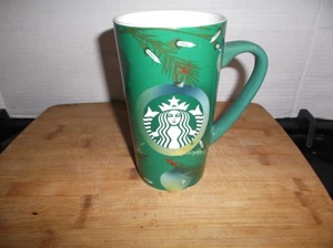 Tazza caffè alta natalizia Starbucks verde sirena pino luci 16 oz 2020 - Foto 1 di 5