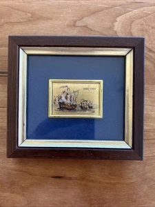1992 Columbus 500th Anniversary Miniature Gold Leaf Art — World Wide Collections - Bild 1 von 3