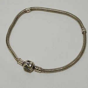 Pandora Sterling Silver 925 Snake Charm Bracelet 8" - Picture 1 of 16