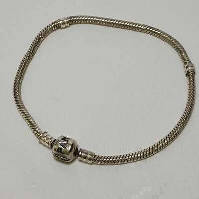 Pandora Sterling Silver 925 Snake Charm Bracelet 8" - Image 1 of 4