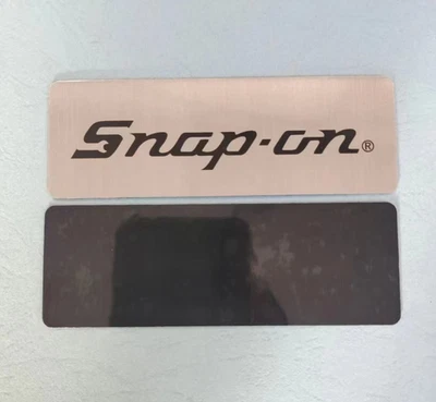 4 inch SNAP-ON TOOLBOX LOGO Vise Badges Aluminum Emblem Adhesive Decal Sticker - Image 1 of 4