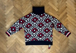 Tommy Hilfiger x Richard Quinn Monogram Wool Turleneck Sweater L - Picture 1 of 10