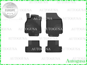 NEW LHD BLACK FLOOR MATS WATERPROOF AUTO LINERS FOR RENAULT MEGANE COUPE 08-11 - Picture 1 of 4