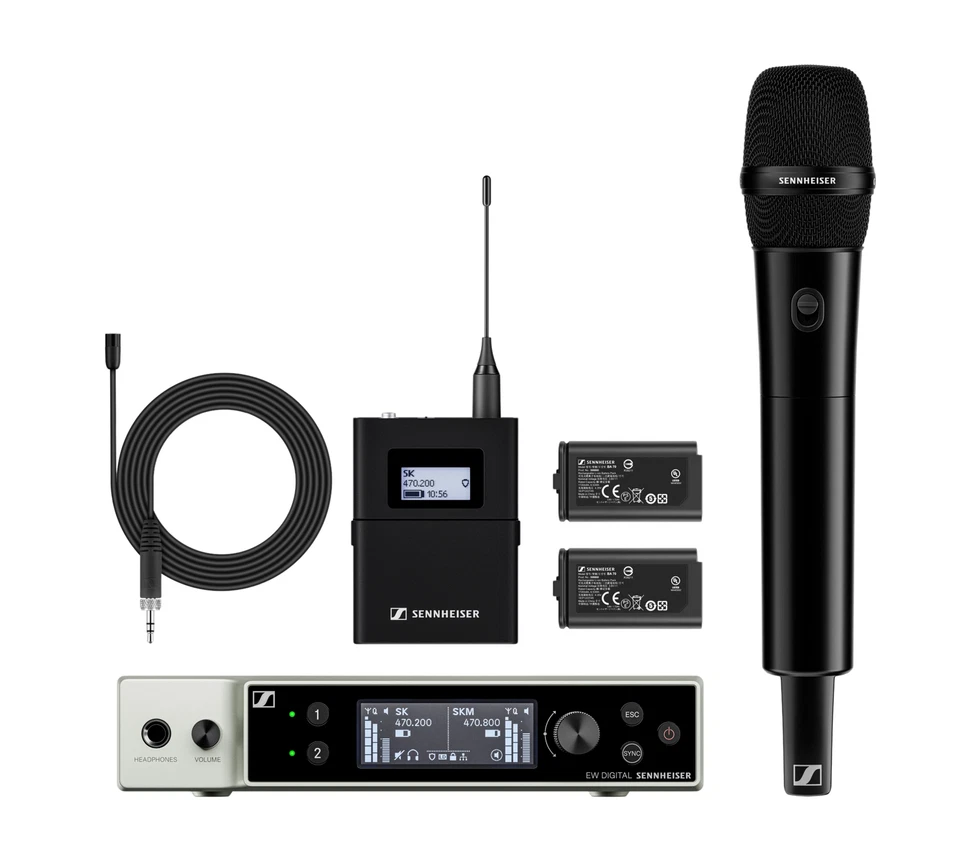 New Sennheiser EW-DX MKE 2/835-S Digital Wireless Combo Microphone System (R1-9)