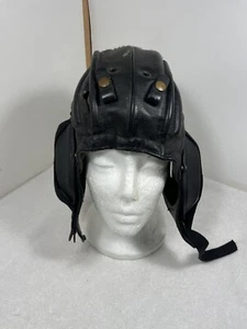 Old Harley Indian Motorcycle Leather Riding Helmet Skull Cap VPD Telemit 56-58 - Picture 1 of 7