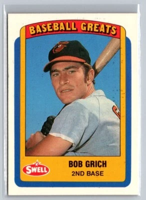 1990 Swell Phili. Chewing Gum Corp - #58 Bob Grich - Image 1 of 2