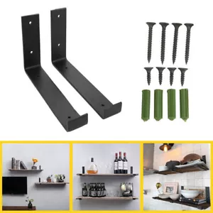 2/4/8 Rustic Shelf Brackets Scaffold Board Industrial Solid Steel Heavy Duty New - Picture 1 of 16