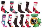 Heat Holders Thermal Festive Christmas Double Layered Slipper Gripper Socks 