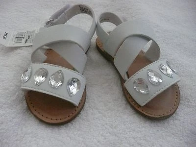 Sandálias de tiras CHEROKEE de strass exclusivo formato de pêra gota de lágrima branca criança 5 - Imagem 1 de 4