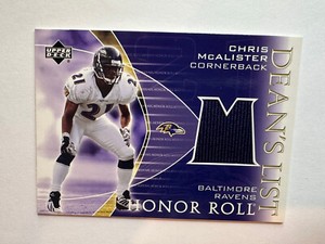 Chris McAlister - 2003 Upper Deck Honor Roll Dean's List Game Worn Jersey Ravens