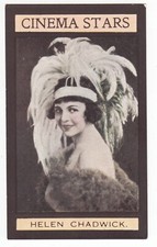 Vintage 1924 Large Big Gun Silent Film Card Cinema Stars #4 HELEN CHADWICK