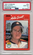 1990 DONRUSS LEARNING SERIES 50 MIKE SCOTT LEARNING SERIES PSA GEM MT 10 POP 1!