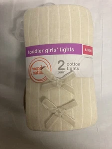 2 Pair Wonder Nation Toddler Girls' Tights 6-18Months - Picture 1 of 2