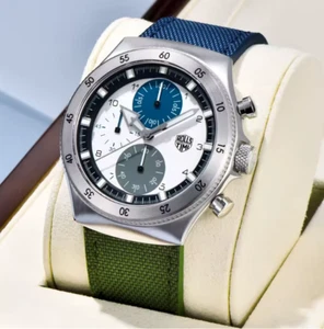 RollsTimi Mens Watch Silicone Strap Chronograph Watch For Men Luminous Dial - Picture 1 of 6