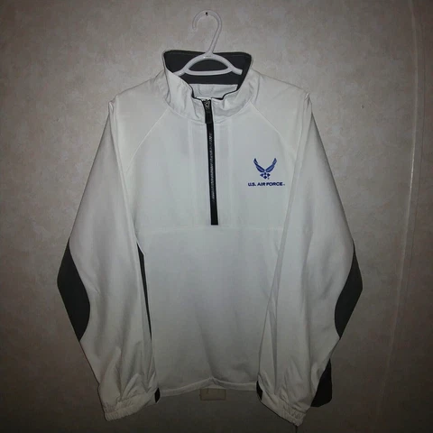 J. America U.S. AIR FORCE 1/4 Zip Pullover Jacket Men's Large Cover