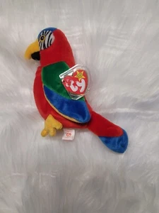 Ty Beanie Baby Jabber The Parrot Tropical Bird - Picture 1 of 5