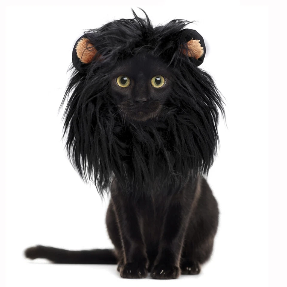 Lion Mane for Cats, Funny Halloween Costume for Cats, Snoods for Cats - Image 1 of 4