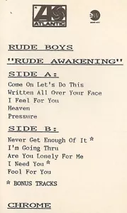 Rude Boys – Rude Awakening . Promo Cassette Tape - Picture 1 of 4