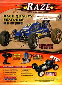 Duratrax Raze Nitro RC Buggy Print Ad Ephemera Wall Art Decor 1/8 RTR G-27CX - Picture 1 of 1