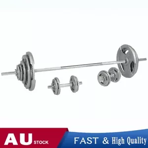 60KG Barbell and Dumbbell Set Home Exercise Weightlifting Strength Training - Picture 1 of 8