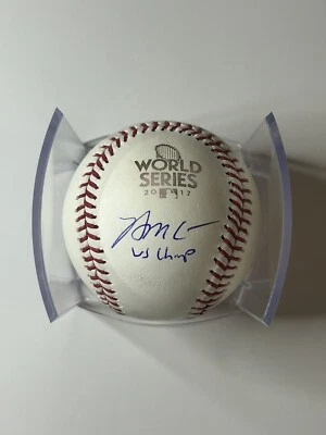 Brian McCann Signed 2017 World Series Baseball Autographed Astros Inscribed - Image 1 of 3