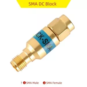 1Pcs RF Coaxial DC Block SMA Male to SMA Female 2W DC-6GHz 50Ω Copper DC-Block - Picture 1 of 7