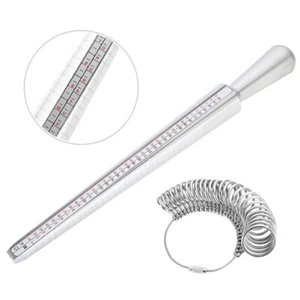 Finger Ring Sizer Mandrel Sizing Measuring Stick Jewelry Size Measure Tool - Picture 1 of 14
