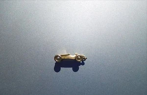 1940s 800 Silver Alpha Romeo Mercedes Silver Arrow Grand Prix Race Car Charm !! - Picture 1 of 12