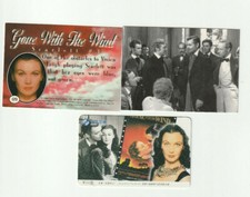 Rare Movie Card + 2 Bonus Cards Gone With The Wind Clark Gable & Vivian Leigh