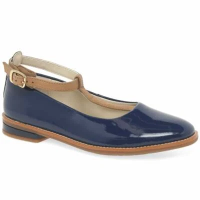 Clarks Darcy Blush BlueT Bar Niñas Charol Zapatos Reino Unido Talla 13-13 1/2F Foto 1 de 4