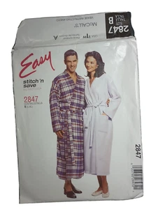 Baño McCalls 2847 Unisex Adulto Patrón Spa Corte Talla S-L Sobre Daños - Imagen 1 de 5