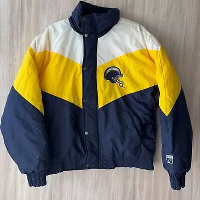Vintage San Diego Chargers NFL Sports Logo 7 Jacket Sz M - Image 1 of 4