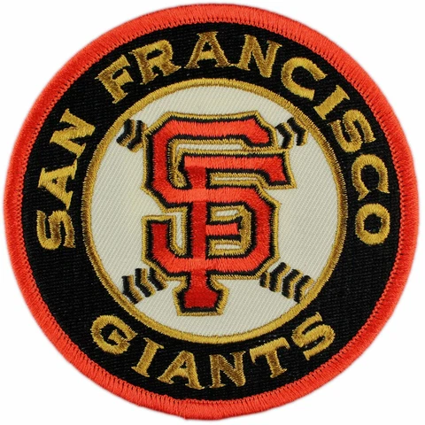 San Francisco Giants Team Road Orange Round Sleeve Emblem Patch Jersey MLB Logo Cover