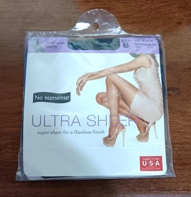 Panty Manguera Ultra Transparente No Nonsense Puntera Reforzada Talla B Negro Foto 1 de 2