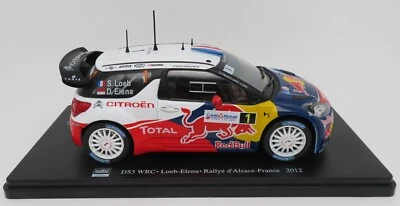 CAJA BLISTER HACHETTE 1/24 CITROEN DS3 WRC LOEB ELANA RALLYE D'ALSACE FRANCIA 2012 Foto 1 de 4