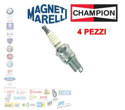 4X CANDELA CHAMPION  MAGNETI MARELLI FIAT CINQUECENTO 170 PANDA 141 SEICENTO 0.9 - Immagine 1 di 2