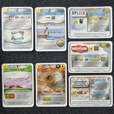 UK Terraforming Mars Board Game x7 Project & Corporation Promo Cards Set Sci Fi  - Image 1 of 4