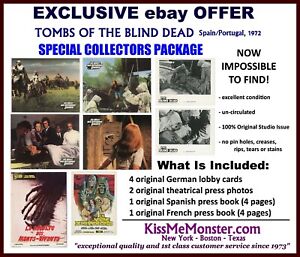 Rare 1972 Tombs Of The Blind Dead Knights Templar Orig Press Books & Lobby Cards