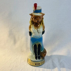 VINTAGE 1974 JIM BEAM RENEE LADY FOX FOXY DECANTER W/ ROLLING PIN EMPTY BOTTLE - Picture 1 of 12